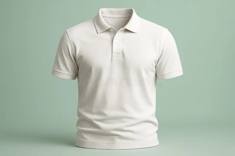 Blank polo shirt mockup on soft background